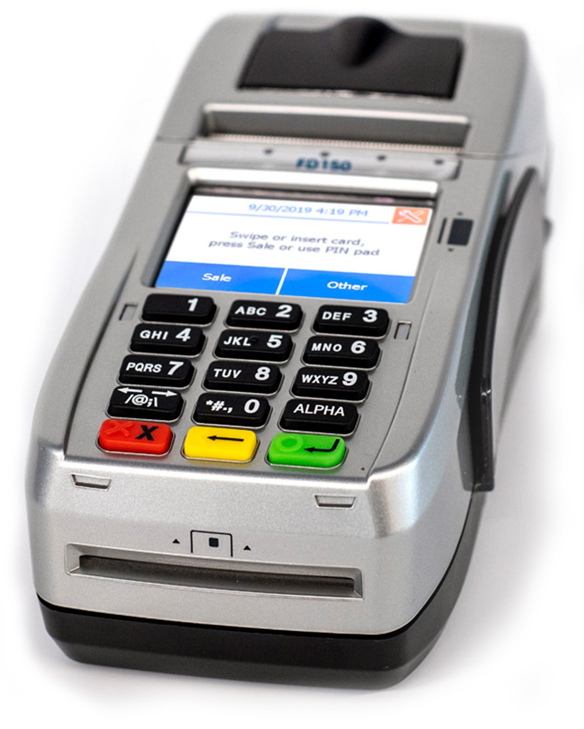 FD150 payment processing terminal.